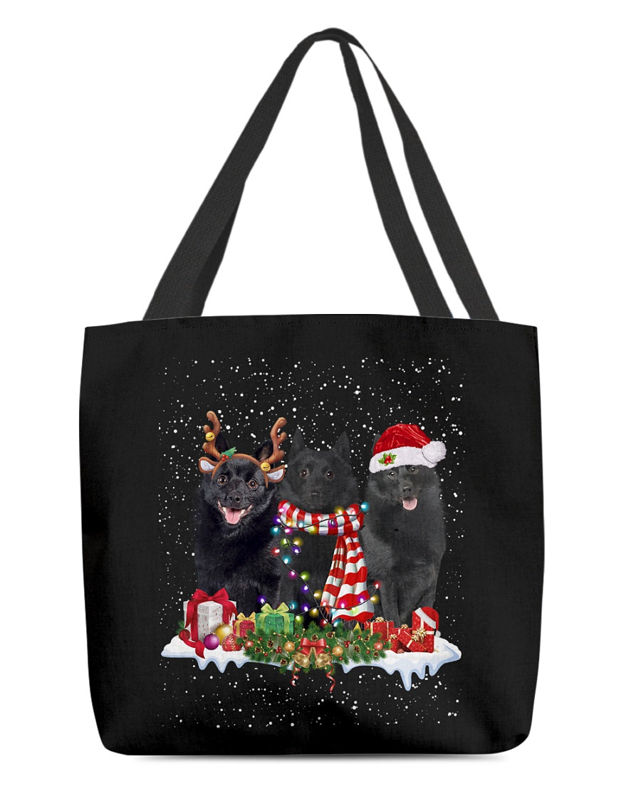 Christmas Buddies-Schipperke-Cloth Tote Bag
