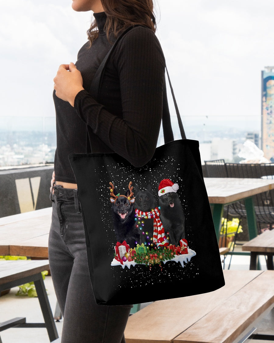 Christmas Buddies-Schipperke-Cloth Tote Bag