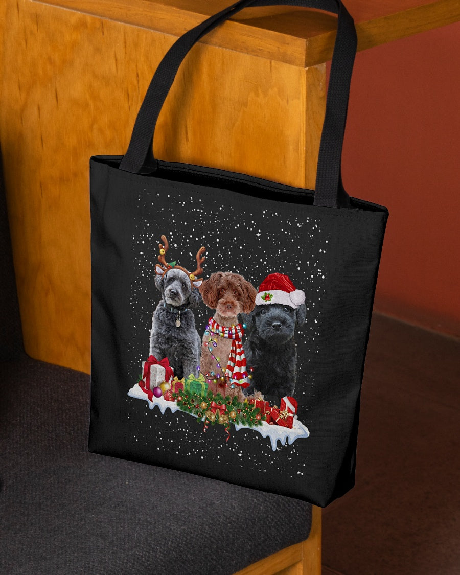 Christmas Buddies-Schnoodle-Cloth Tote Bag