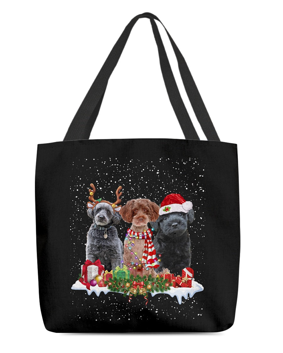 Christmas Buddies-Schnoodle-Cloth Tote Bag