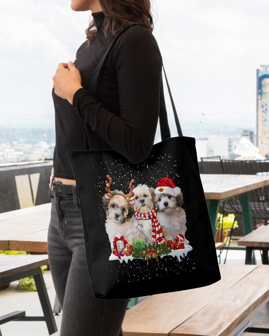 Christmas Buddies-Shichon-Cloth Tote Bag