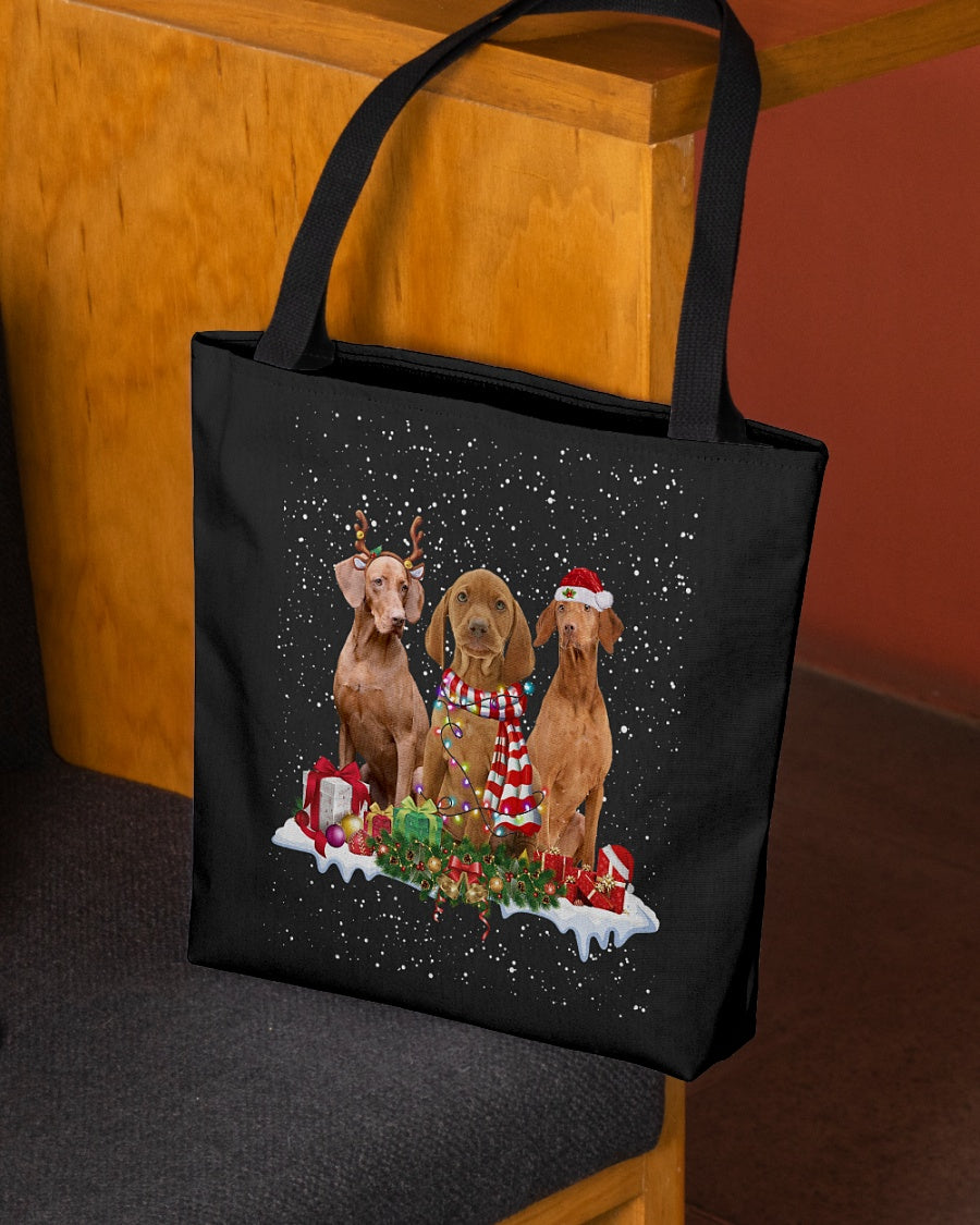 Christmas Buddies-Vizsla-Cloth Tote Bag