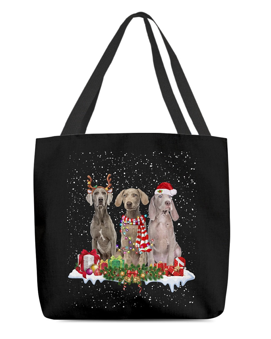 Christmas Buddies-Weimaraner 1-Cloth Tote Bag