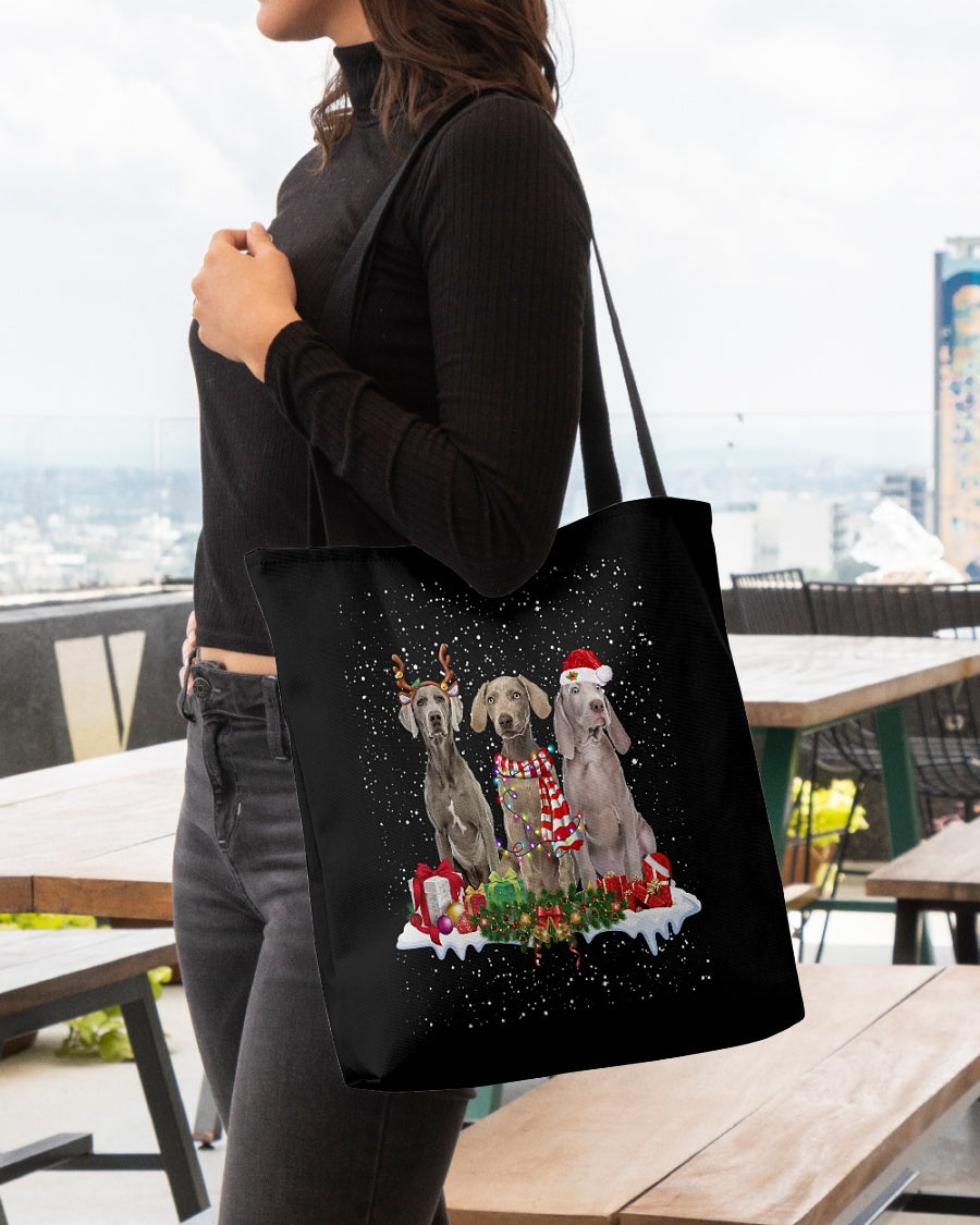 Christmas Buddies-Weimaraner 1-Cloth Tote Bag
