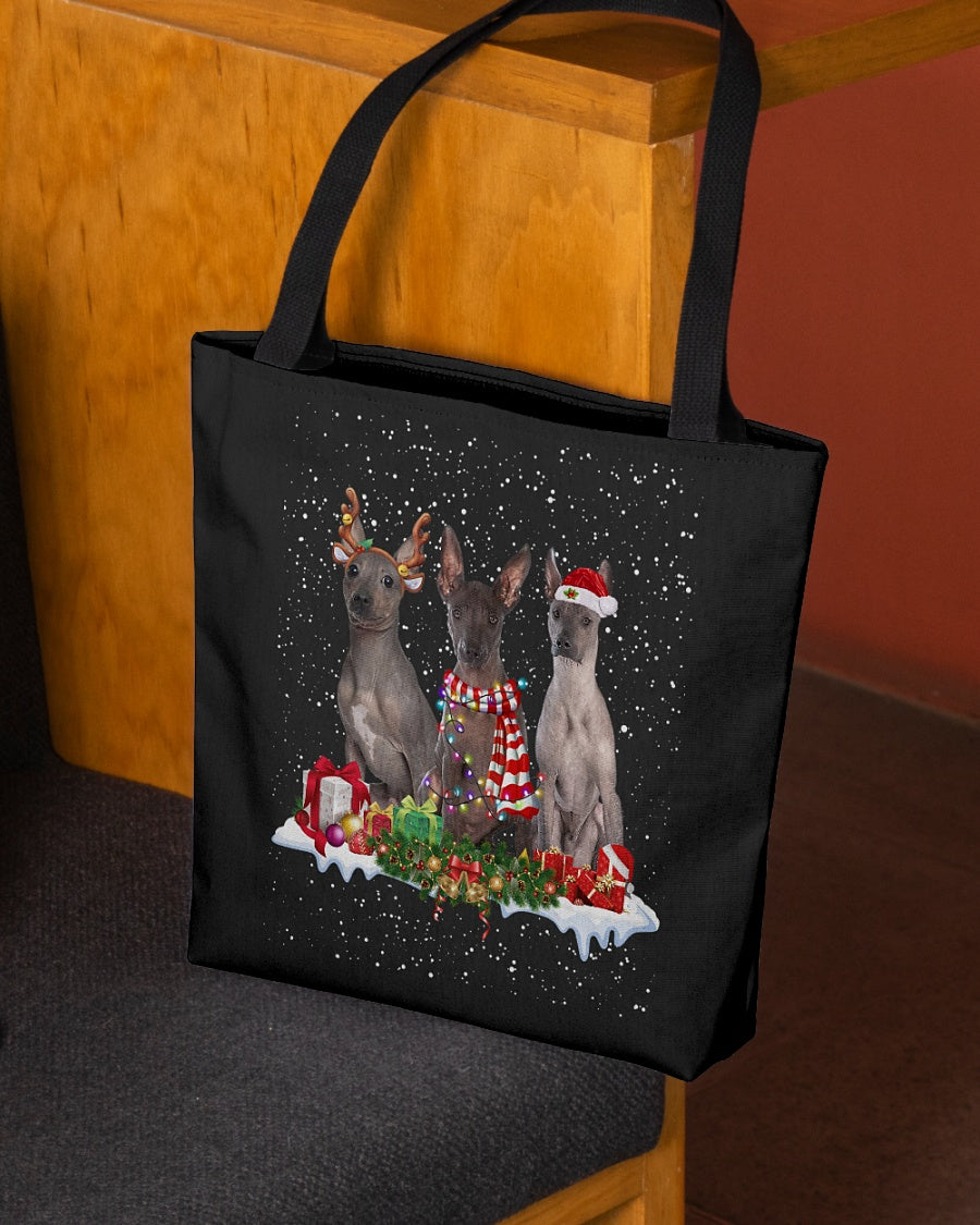 Christmas Buddies-Xoloitzcuintli-Cloth Tote Bag