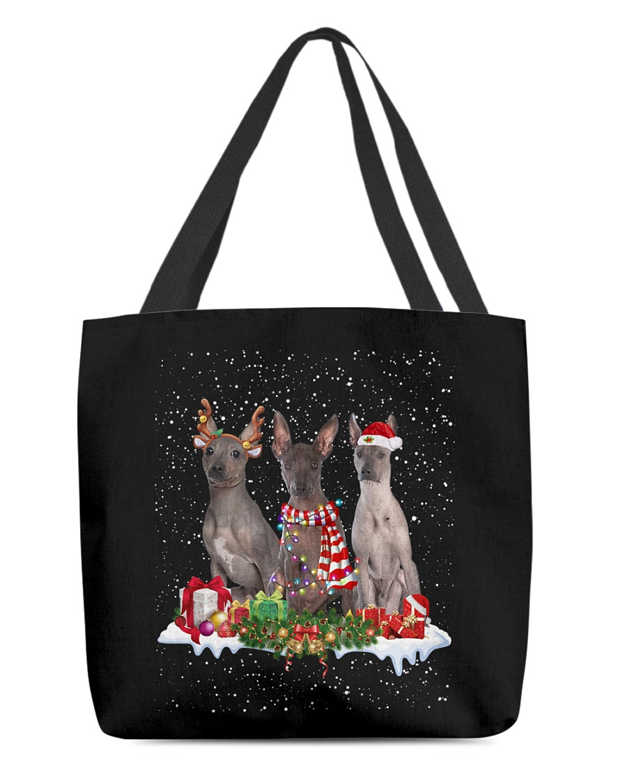 Christmas Buddies-Xoloitzcuintli-Cloth Tote Bag