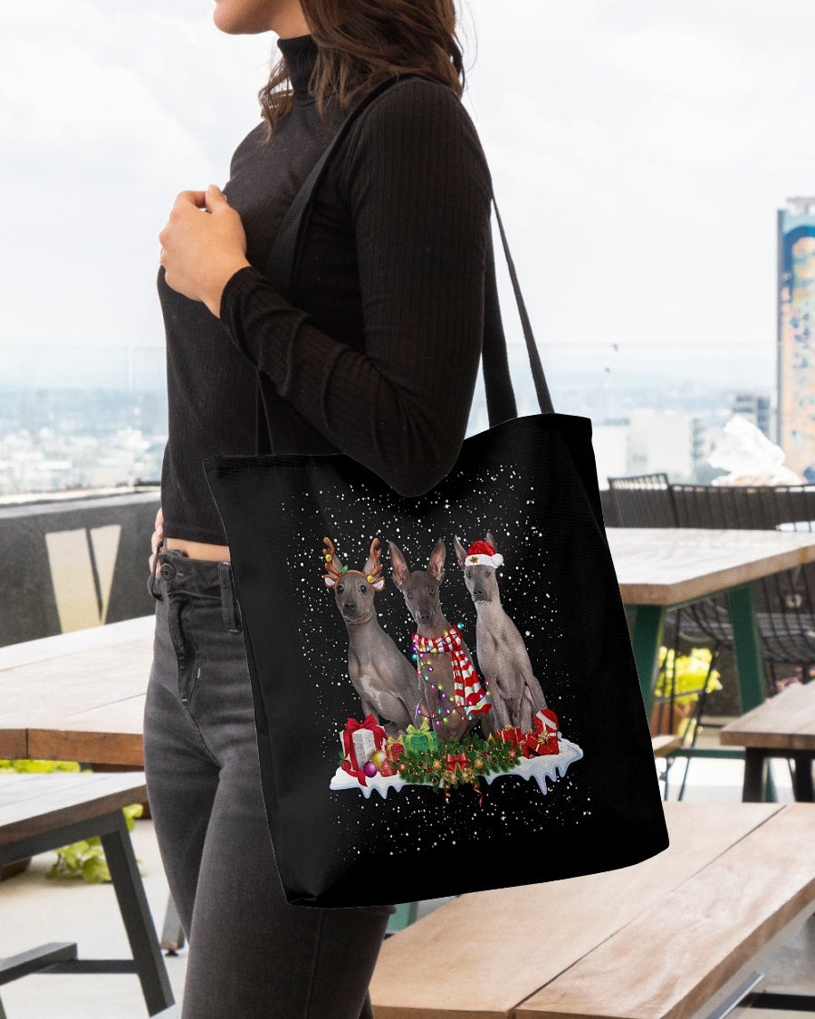 Christmas Buddies-Xoloitzcuintli-Cloth Tote Bag