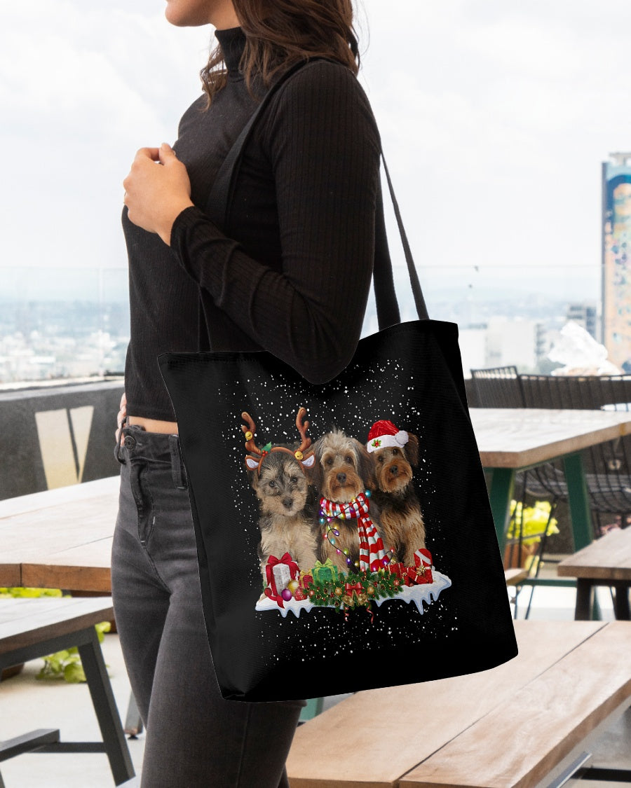 Christmas Buddies-Yorkipoo-Cloth Tote Bag