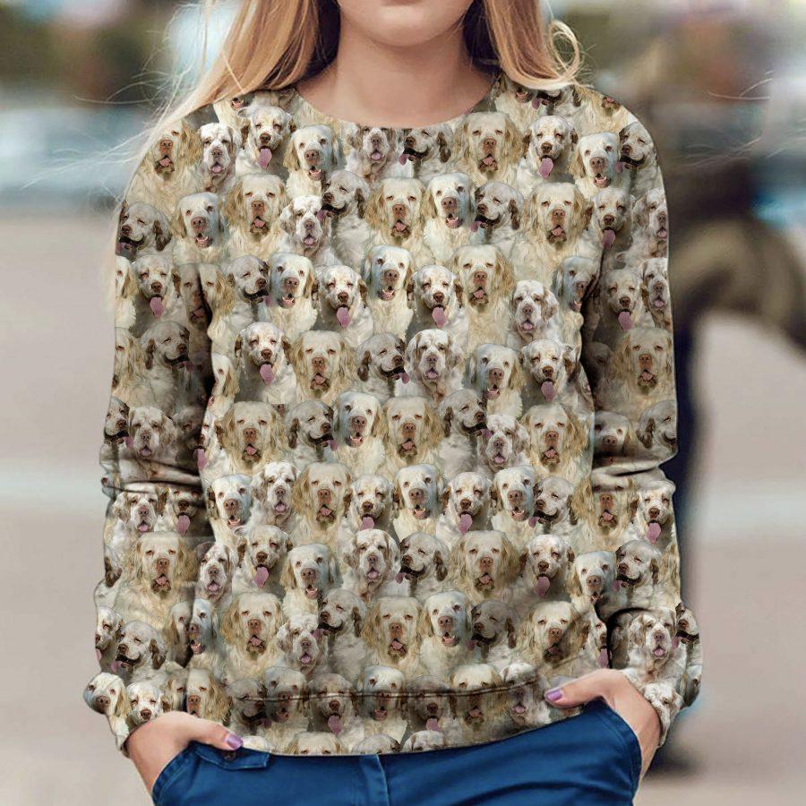 Clumber Spaniel - Full Face - Premium Sweatshirt