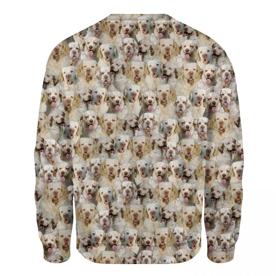 Clumber Spaniel - Full Face - Premium Sweatshirt