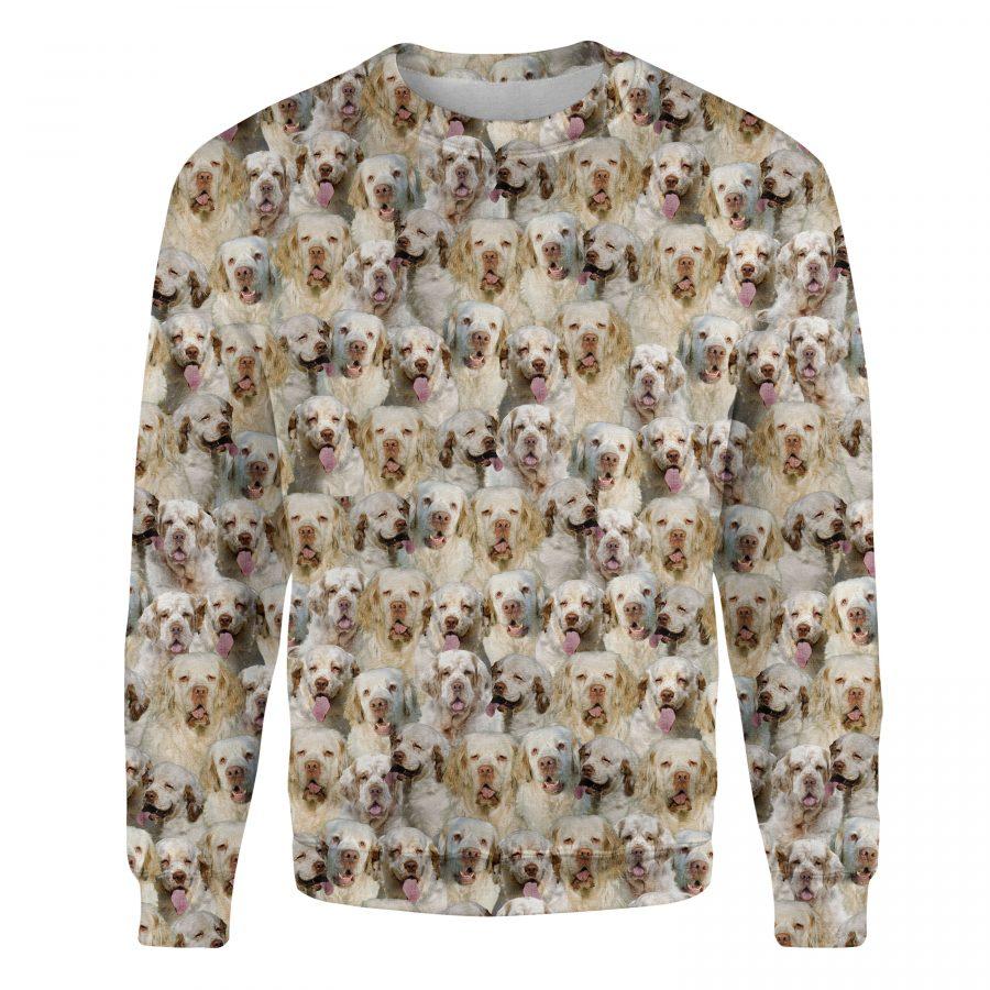 Clumber Spaniel - Full Face - Premium Sweatshirt