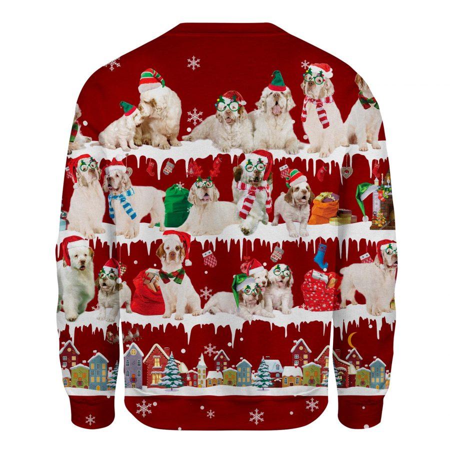 Clumber Spaniel - Snow Christmas - Premium Sweatshirt