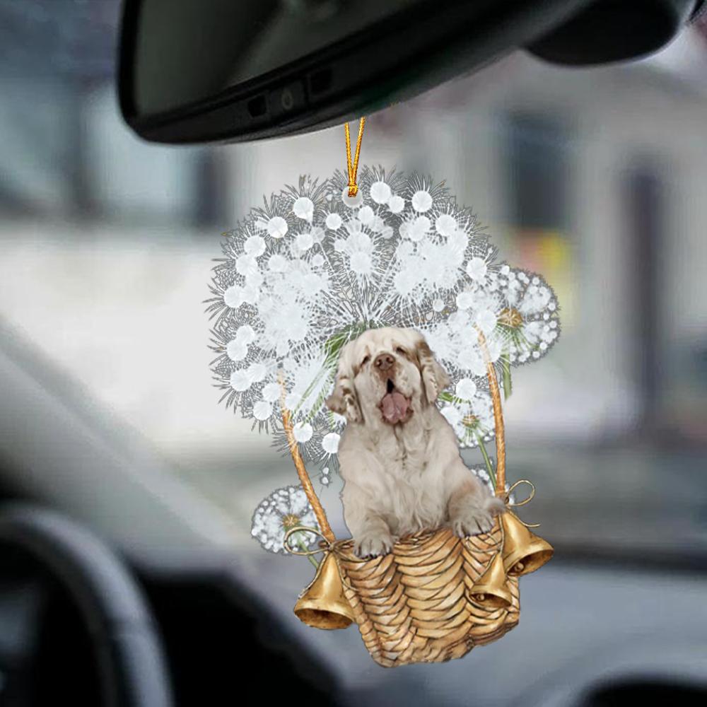 Clumber Spaniel-Dandelion-Two Sided Ornament