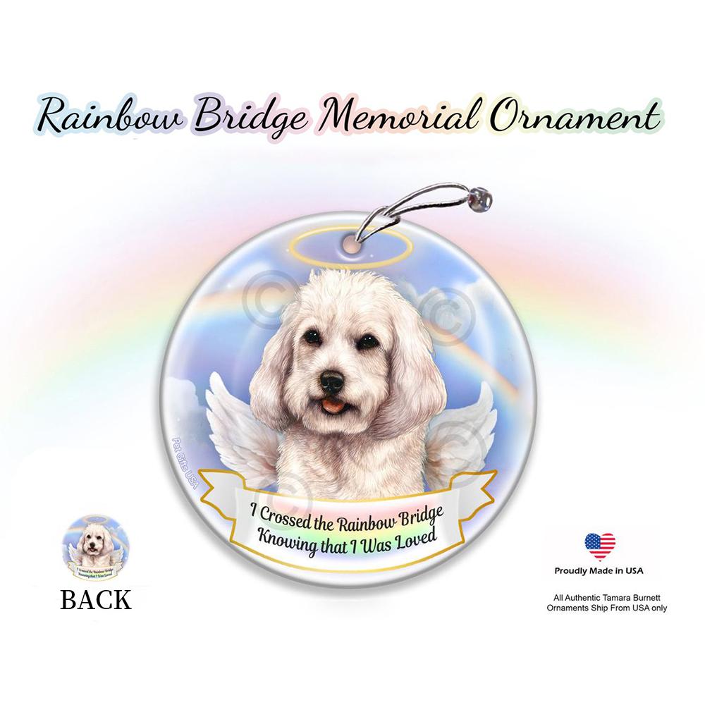 Rainbow Bridge Memorial-Cockapoo White Porcelain Hanging Ornament