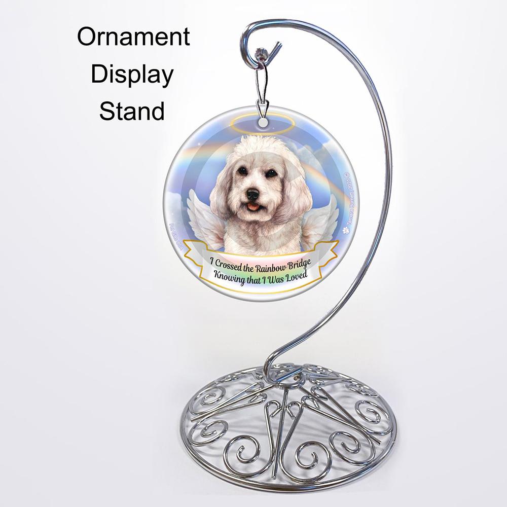Rainbow Bridge Memorial-Cockapoo White Porcelain Hanging Ornament