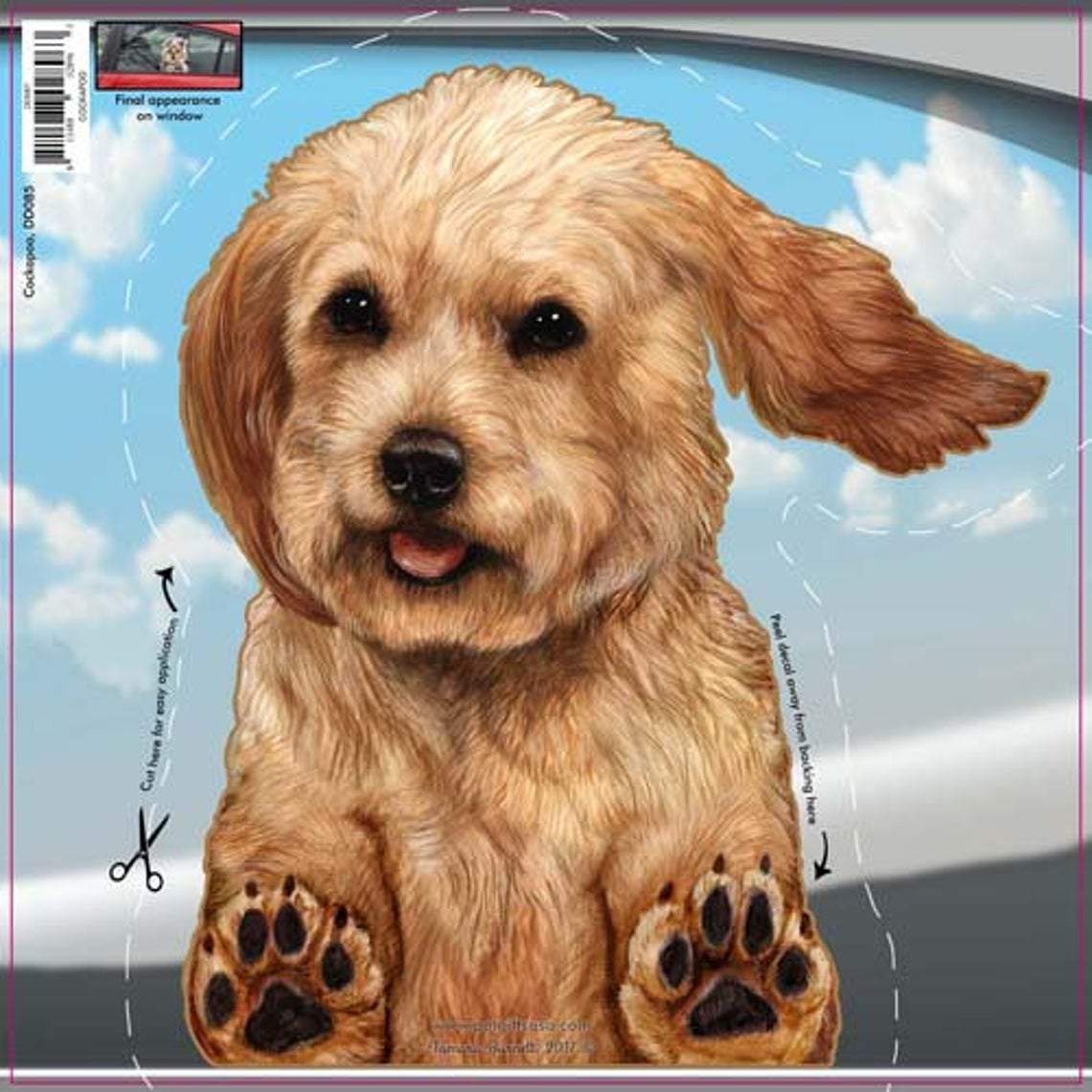 Cockapoo-On The Move Window Car Sticker