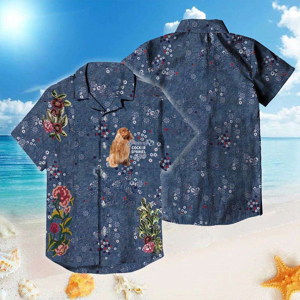 Cocker Spaniel-Pround Dad &amp; Mom Beach Shirt