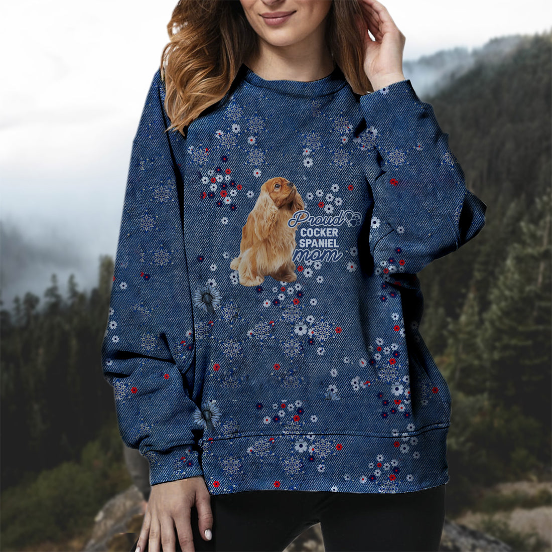 Cocker Spaniel-Pround Mom-Premium Sweatshirt