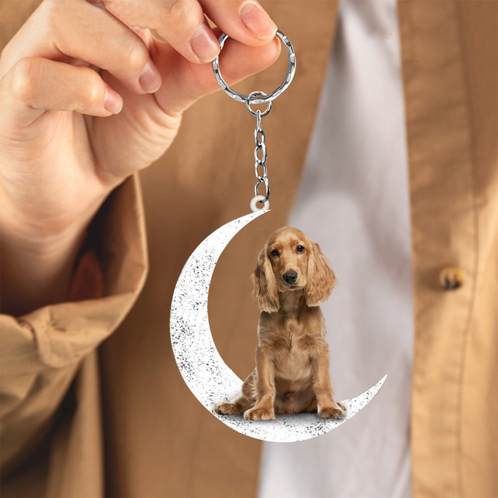Cocker Spaniel-Sit On The Moon Keychain