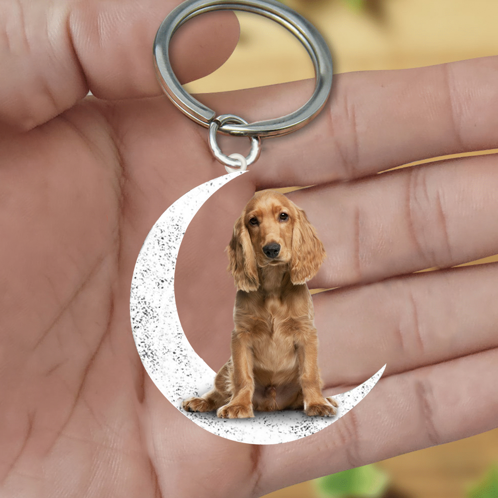 Cocker Spaniel-Sit On The Moon Keychain