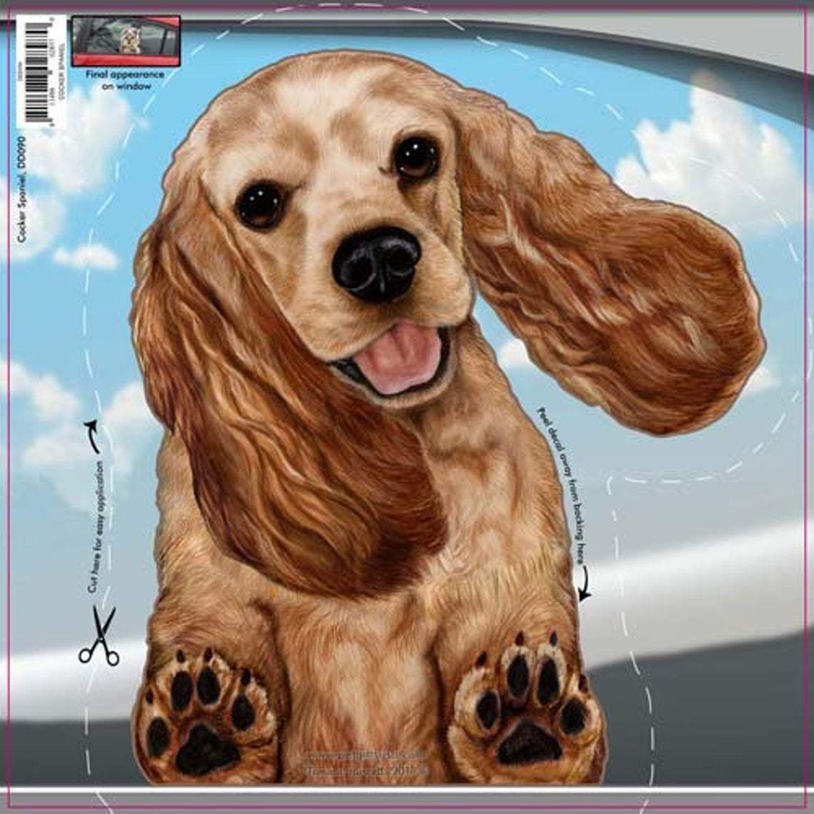 Cocker Spaniel-On The Move Window Car Sticker