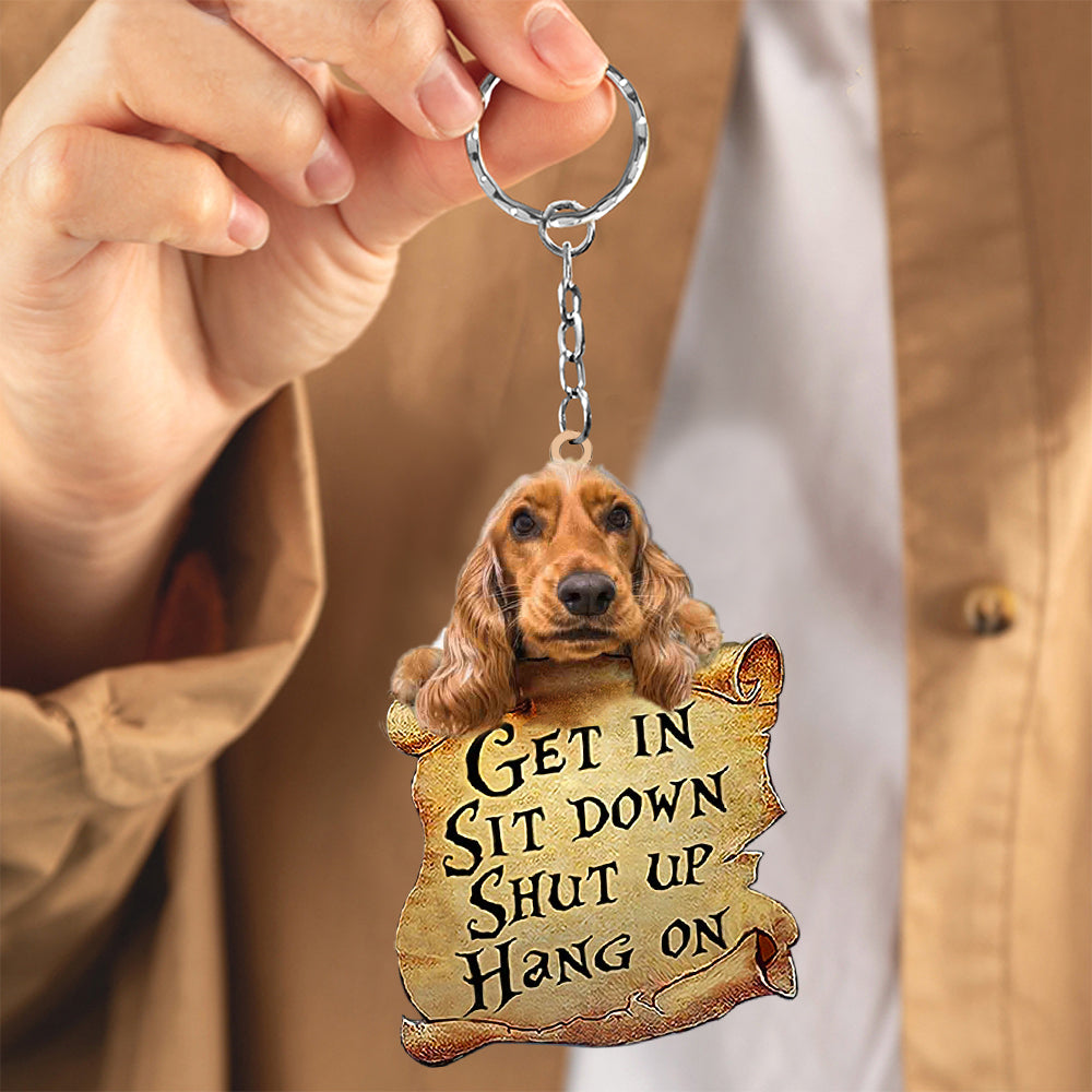 Cocker Spaniel get in Keychain