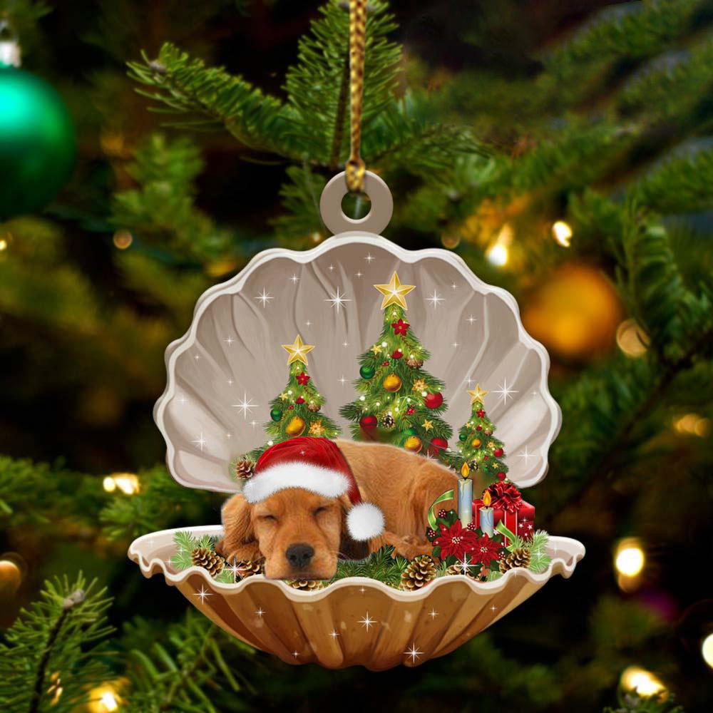 Cocker Spaniels3-Sleeping Pearl in Christmas Two Sided Ornament