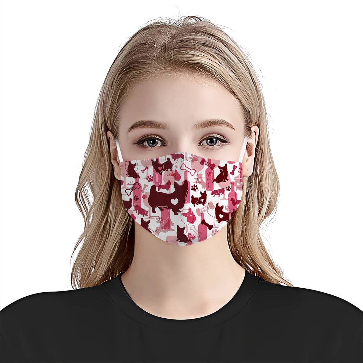 Corgi &amp;amp; Wine Pattern EZ07 2707 Face Mask