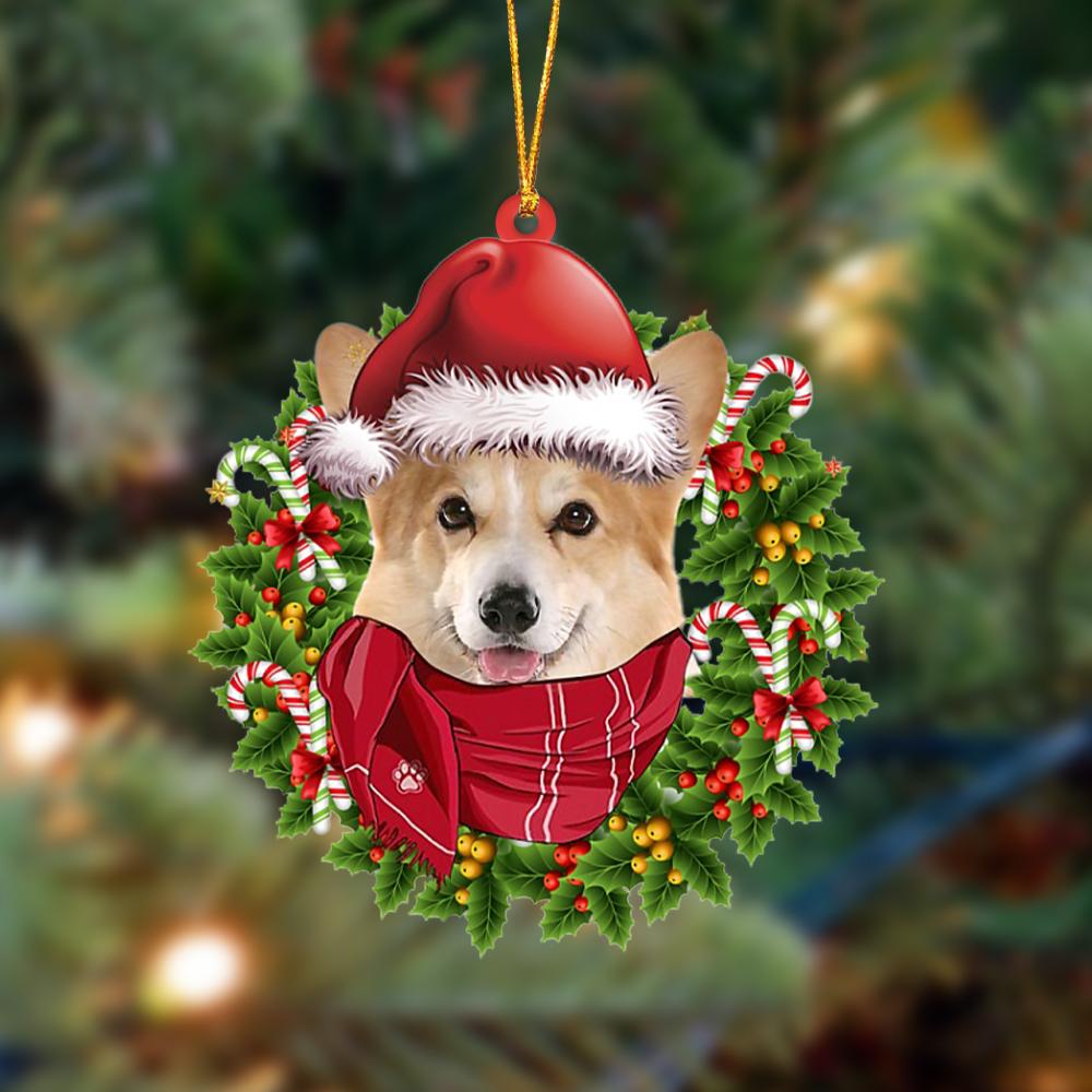 Corgi-Xmas Bandana Hanging Ornament