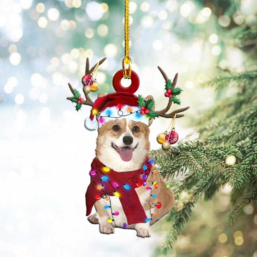 Corgi Christmas Shape Ornament