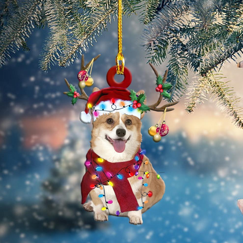 Corgi Christmas Shape Ornament