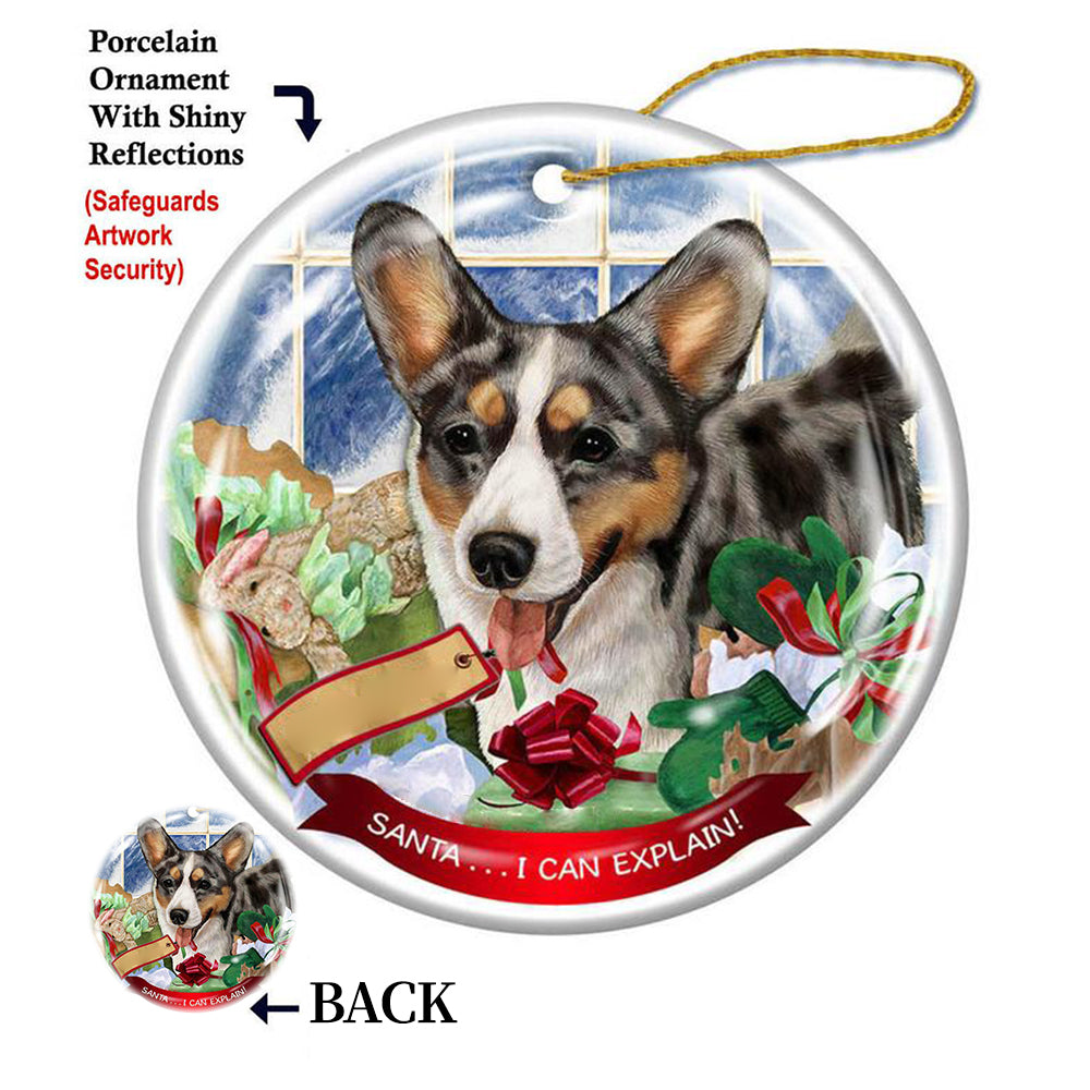 Corgi Porcelain Hanging Ornament