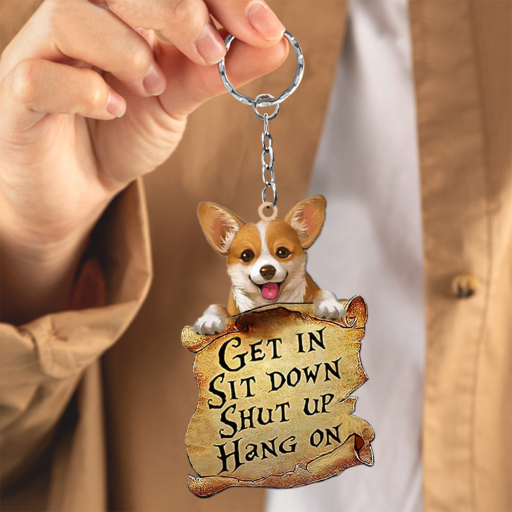 Corgi get in Keychain