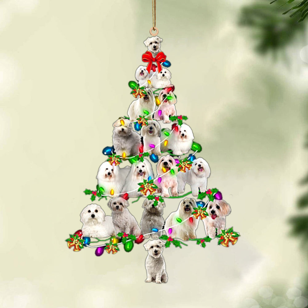 Coton De Tulear-Christmas Tree Lights-Two Sided Ornament