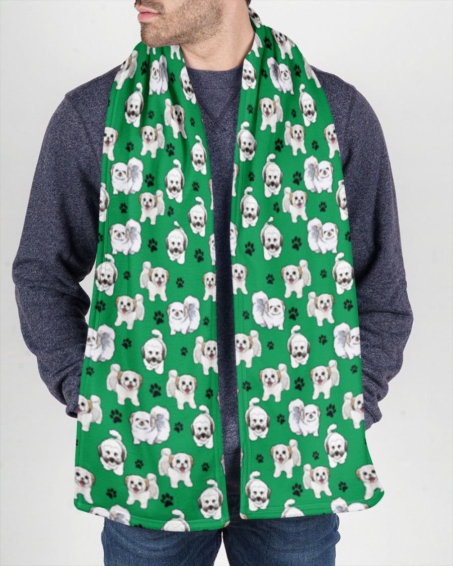 Coton De Tulear-Paw Dog Scarf