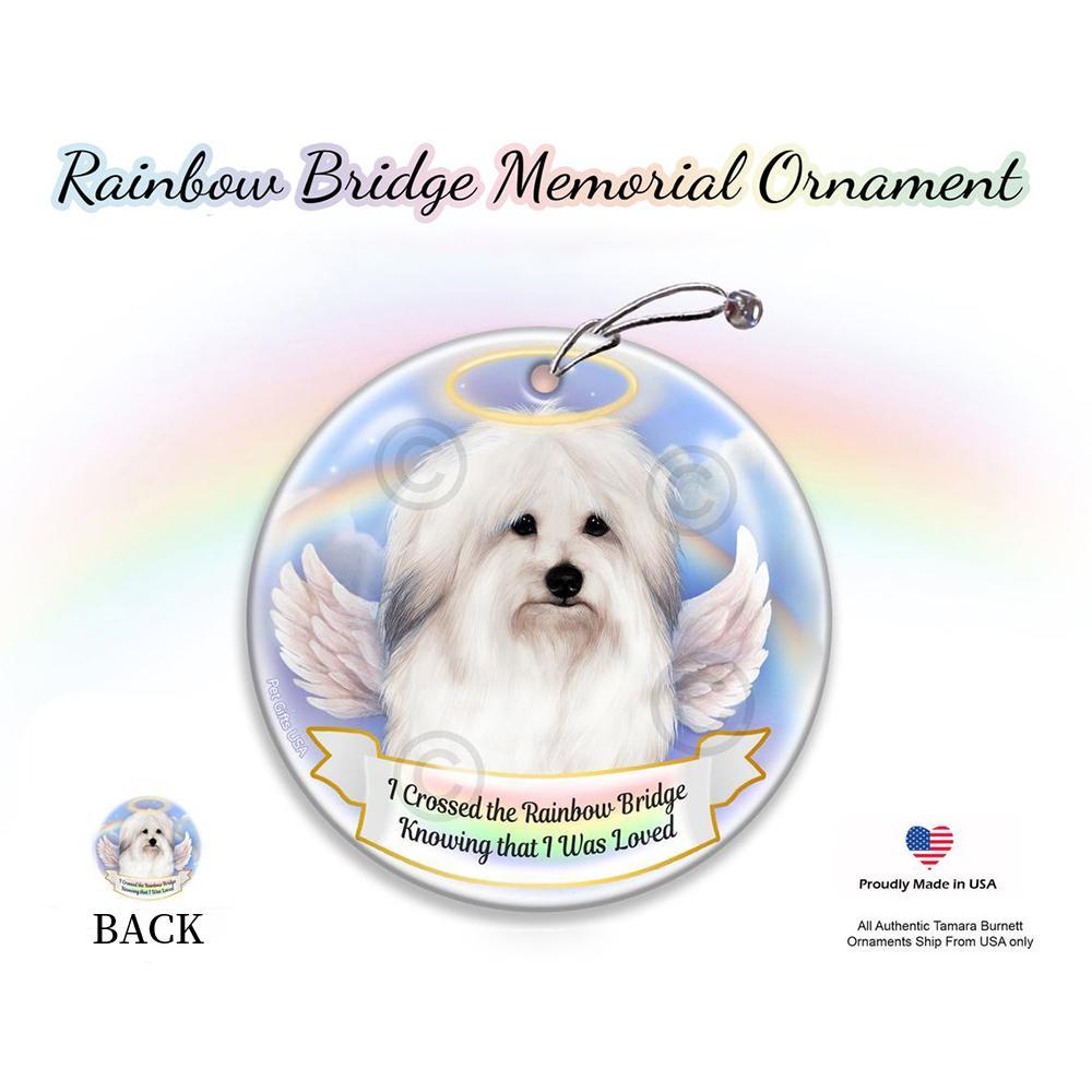 Rainbow Bridge Memorial-Coton De Tulear Porcelain Hanging Ornament