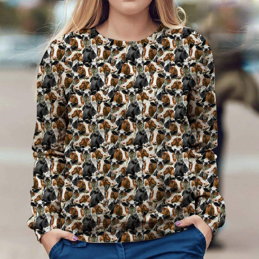 Cow - Full Face - Premium Sweatshirt