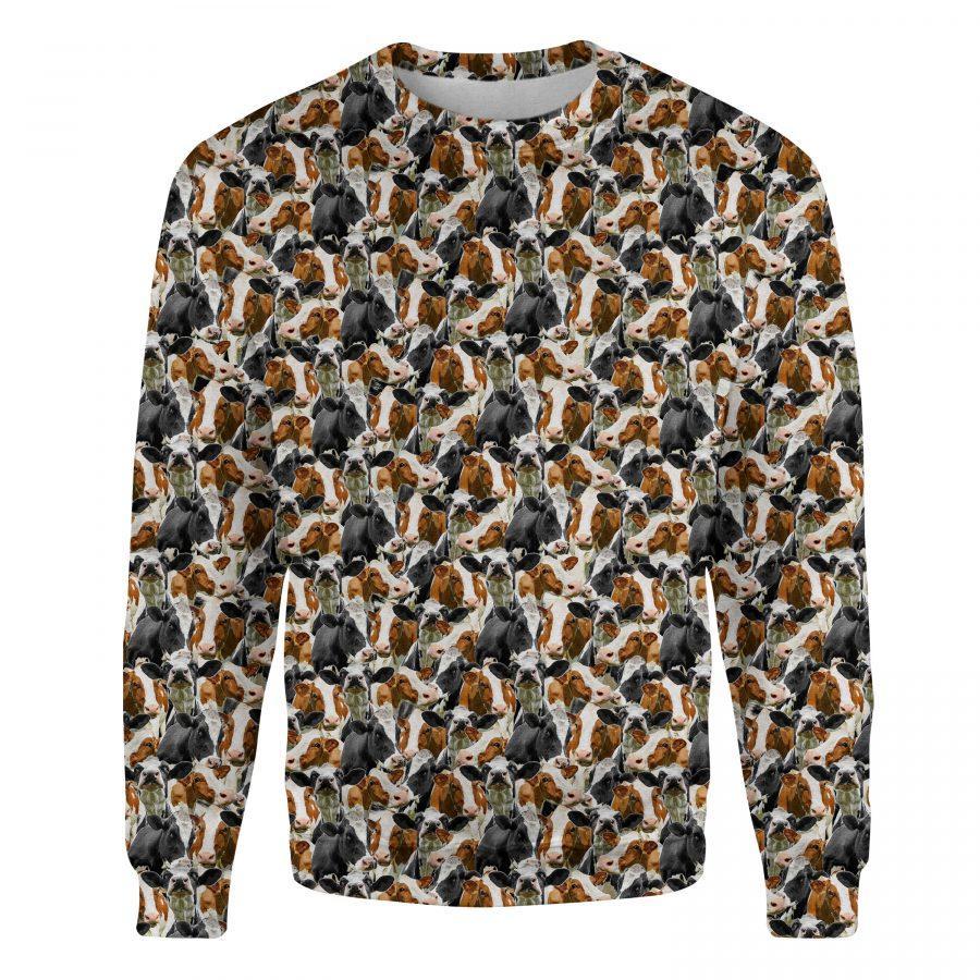 Cow - Full Face - Premium Sweatshirt