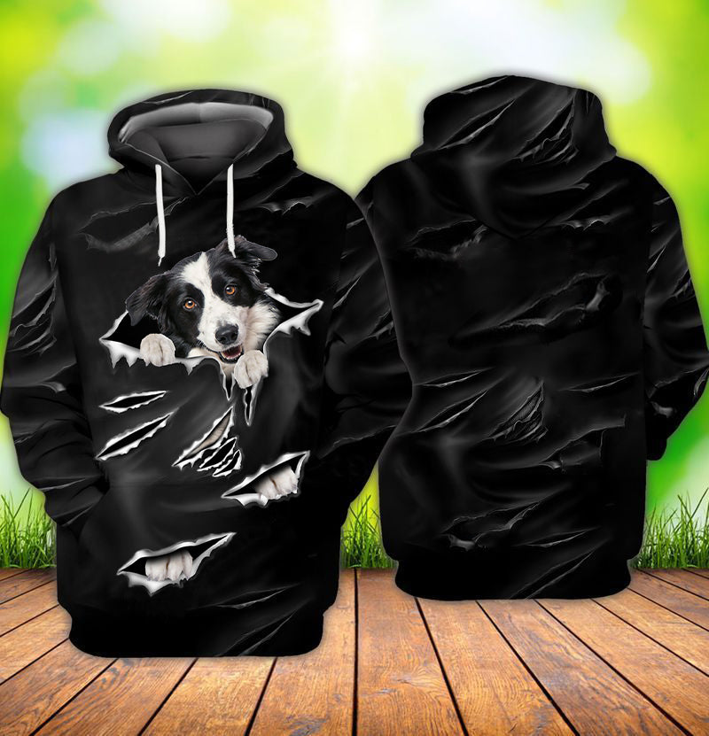 Cracks Border Collie Hoodie