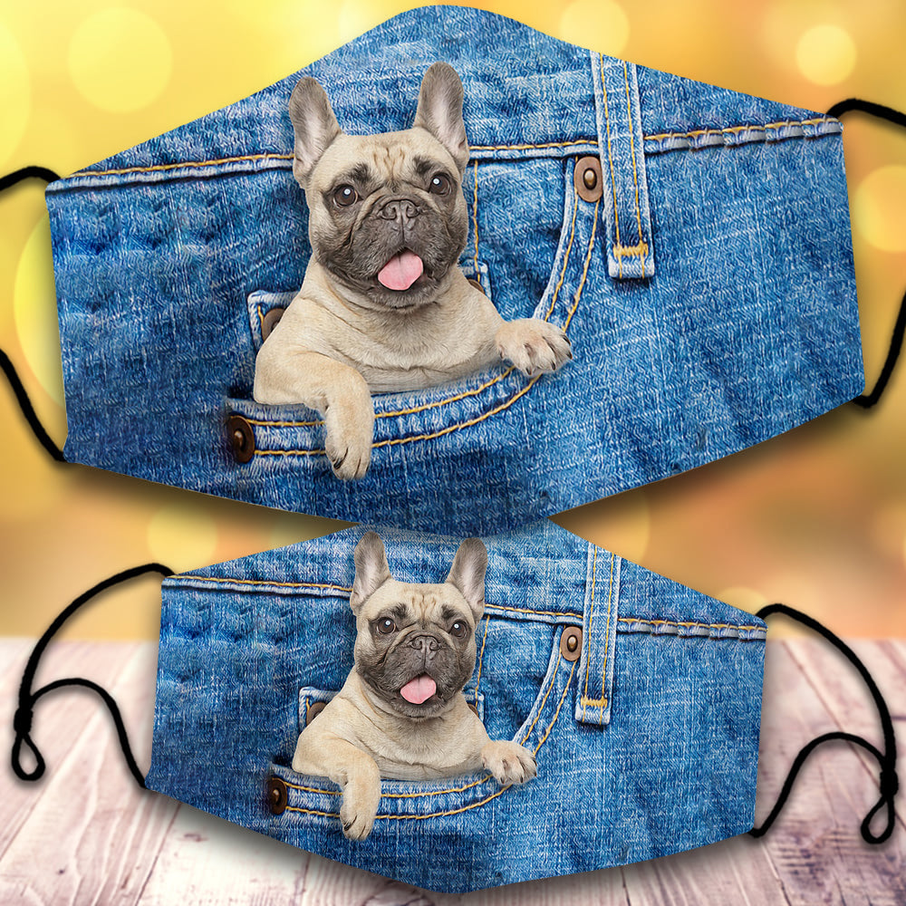 Cream French Bulldog-In Pocket-Veil