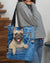 Cream french bulldog-in pocket-Cloth Tote Bag