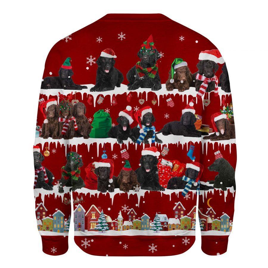 Curly Coated Retriever - Snow Christmas - Premium Sweatshirt