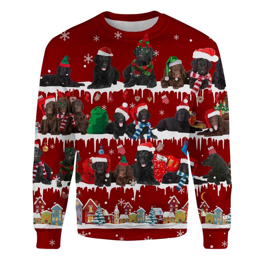 Curly Coated Retriever - Snow Christmas - Premium Sweatshirt