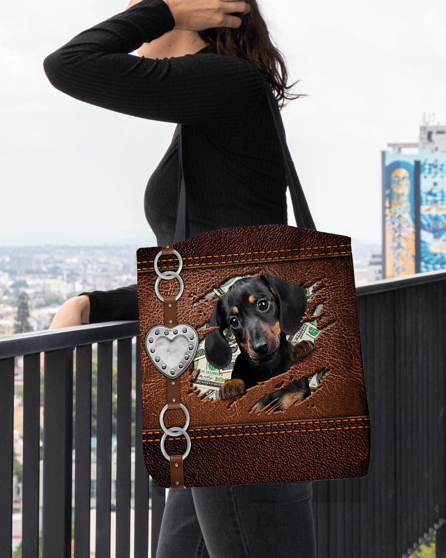 Dachshund-Let Me Go Out -Cloth Tote Bag