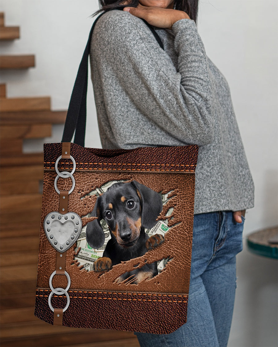 Dachshund-Let Me Go Out -Cloth Tote Bag