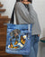 Dachshund-Butterfly Daisies Fait-CLOTH TOTE BAG