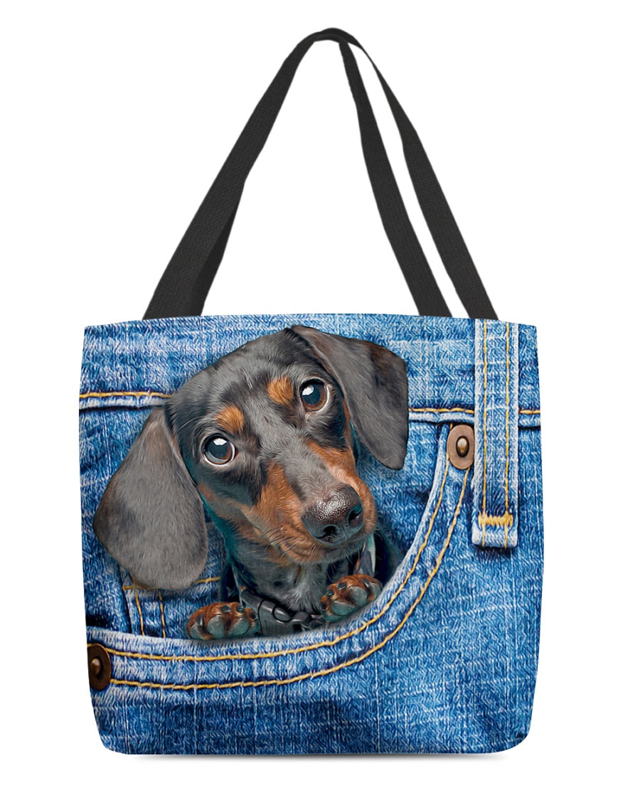 Dachshund-in pocket-Cloth Tote Bag