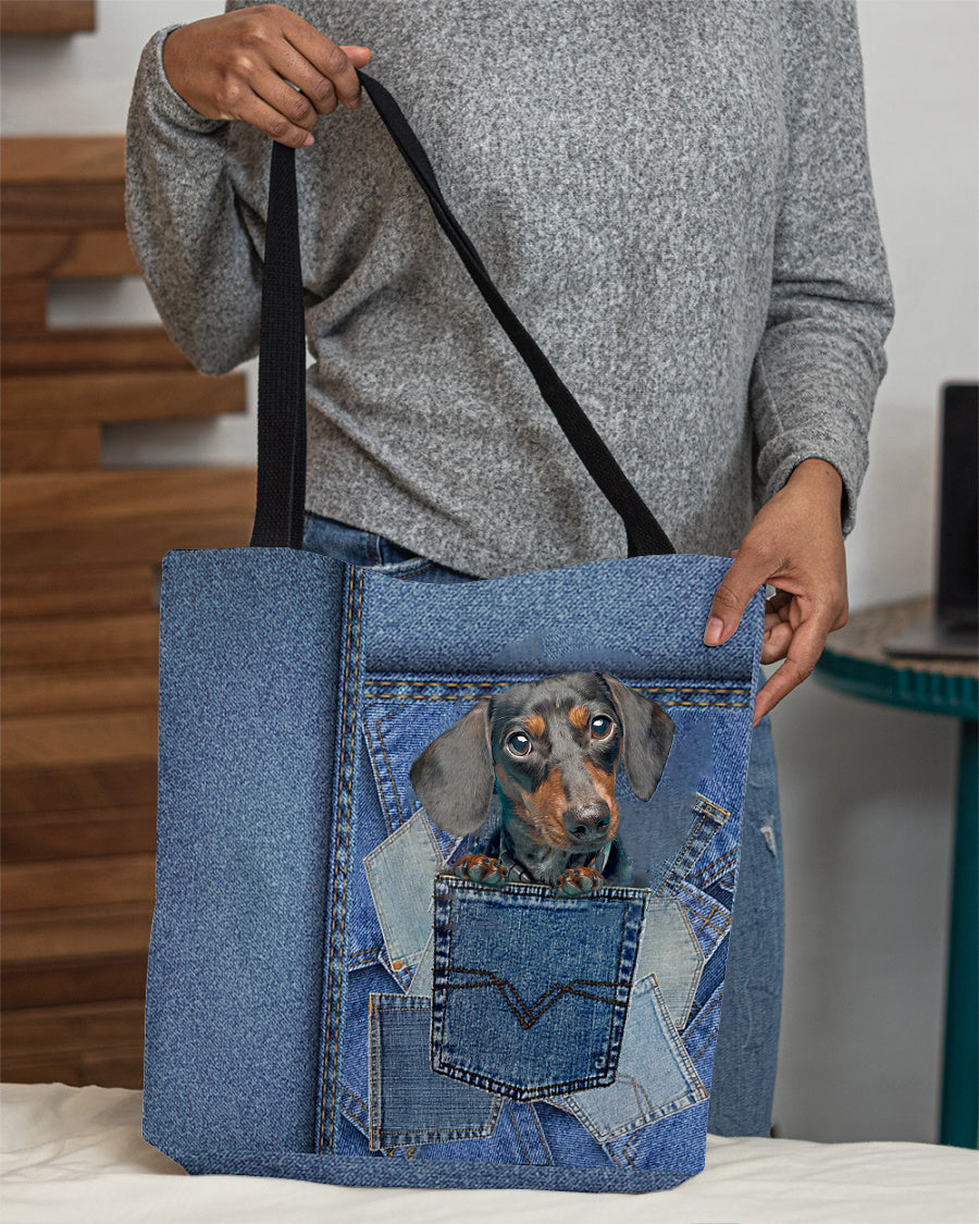 Dachshund-in pocket2-Cloth Tote Bag