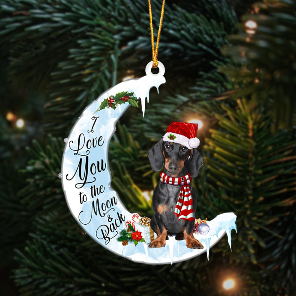 Dachshund 2-I Love You-Two Sided Ornament