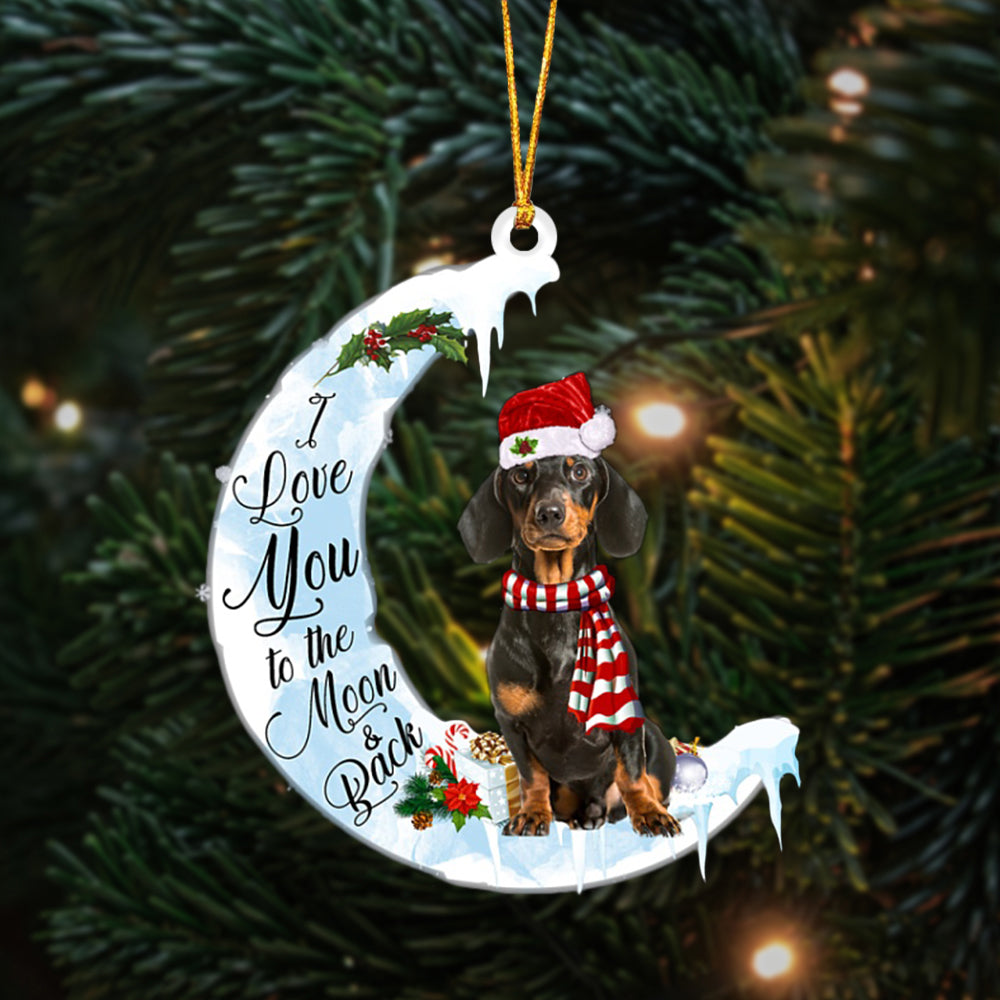 Dachshund 3-I Love You-Two Sided Ornament